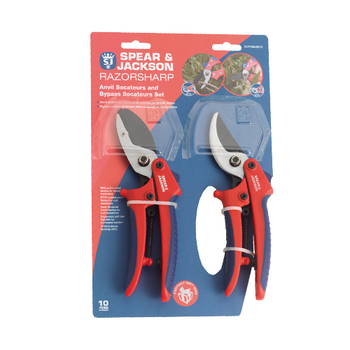 Razorsharp Gift Set Bypass & Anvil Secateurs Spear & Jackson