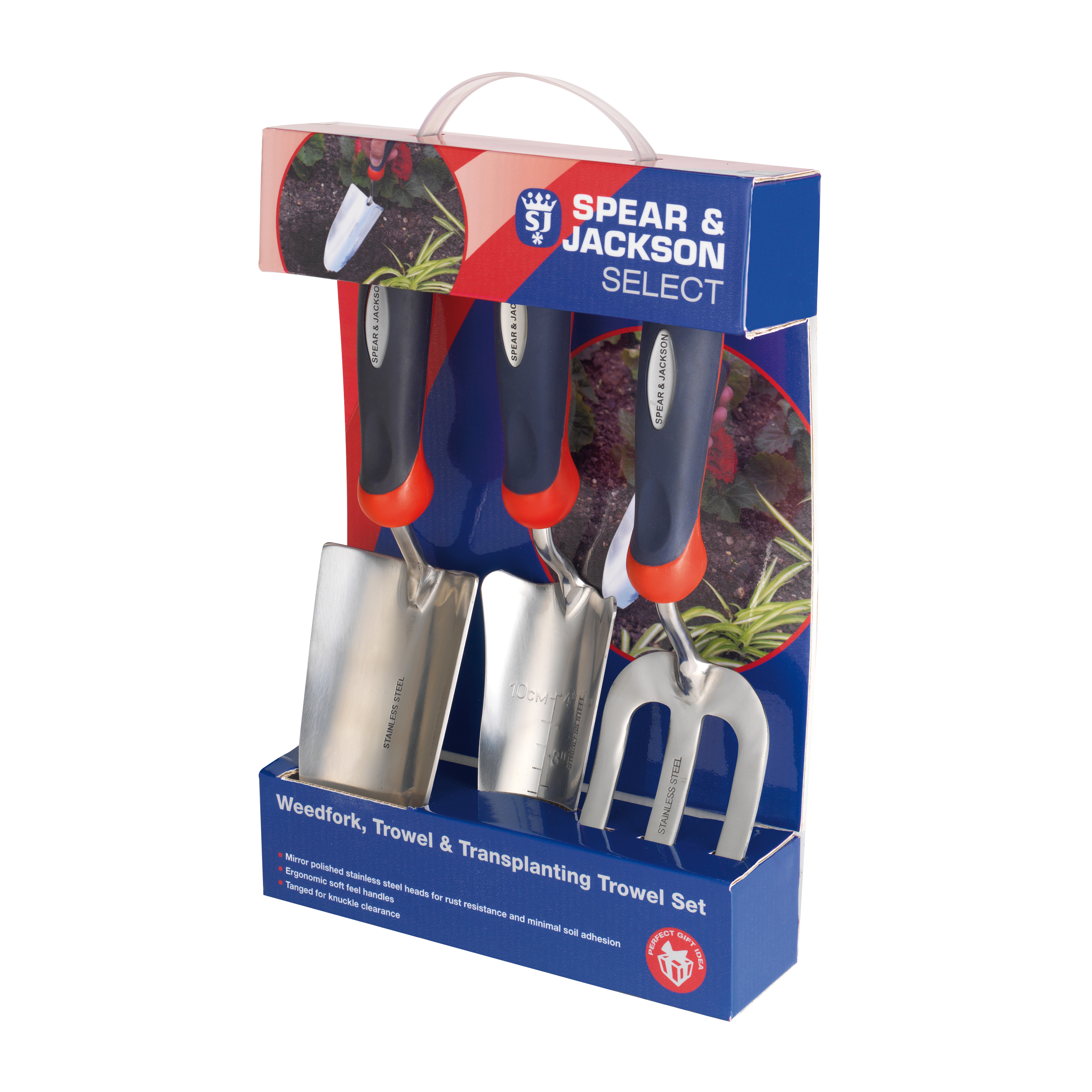 Spear & Jackson Natural Stainless Steel Trowel and Weed Fork Set 