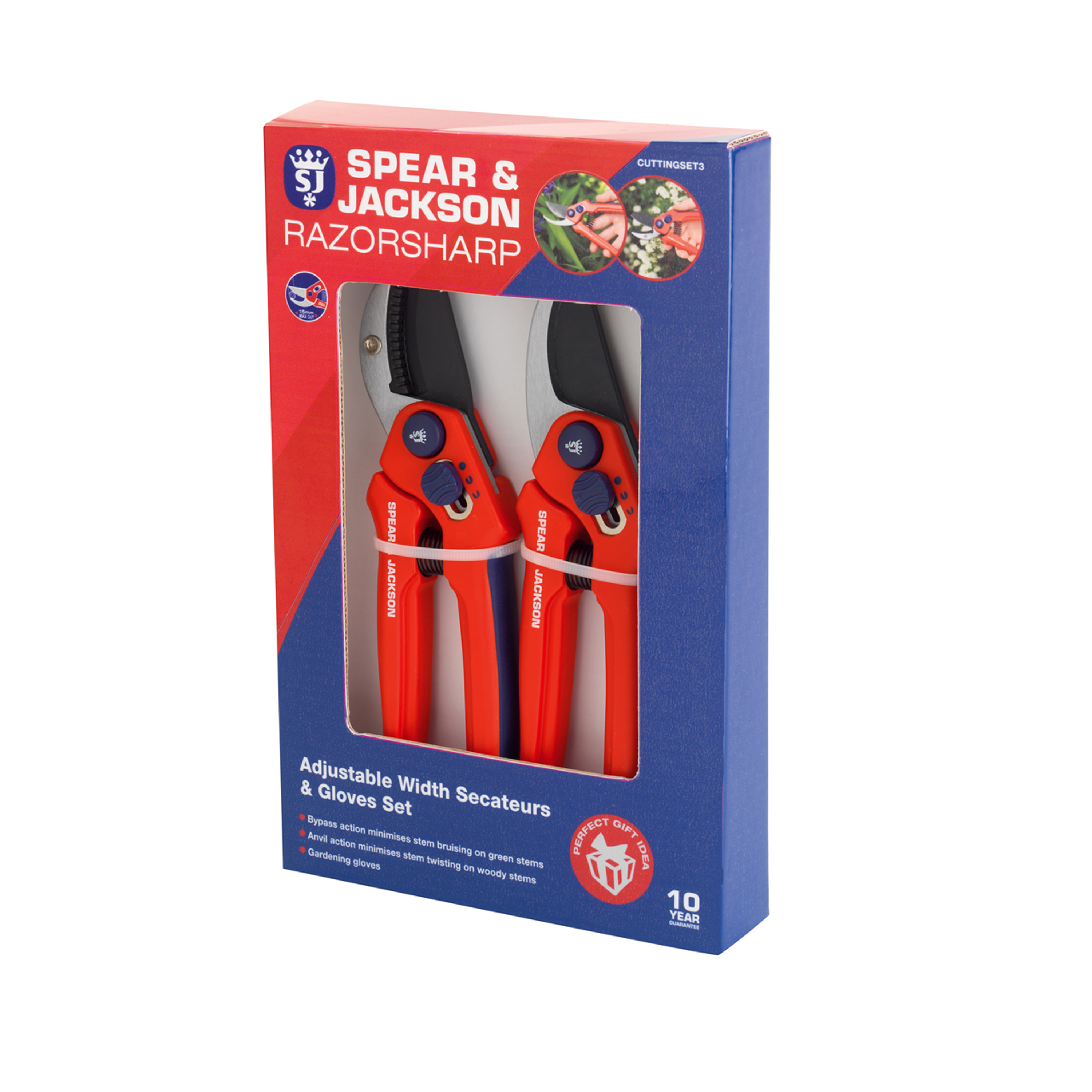 Spear and jackson gardener's gift set wishbone shears/twin set secateurs 